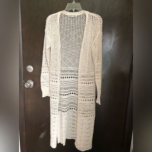 Long knit cardigan